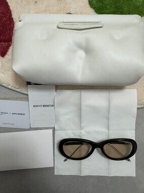 Gentle Monster MM215 Black Oval Sunglasses | Full Set with Papers